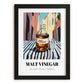Malt Vinegar – Italian Café on the Corner, Pantry Illustration, in sleek black frame
