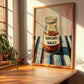 Teriyaki Sauce – on Striped Tablecloth, Ingredients Corner Wall Decor, clean layout with no caption