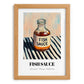 Fish Sauce – on Striped Tablecloth, Grocery Painting, set in oak frame