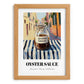 Oyster Sauce – Italian Street Café Scene, Kitchen Storage Painting, set in oak frame