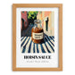 Hoisin Sauce – Italian Outdoor Café Scene, Larder Art, set in oak frame