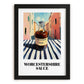 Worcestershire Sauce – Italian Urban Café Scene, Kitchen Storage Painting, in sleek black frame