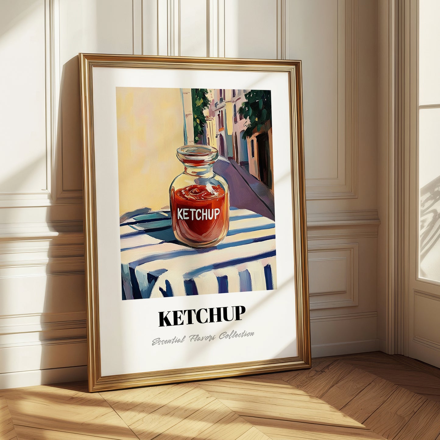 Ketchup – Italian Urban Café Scene, Shelf Stock Wall Decor