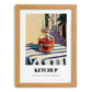 Ketchup – Italian Urban Café Scene, Shelf Stock Wall Decor, set in oak frame