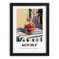 Ketchup – Italian Urban Café Scene, Shelf Stock Wall Decor, in sleek black frame