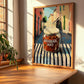 Arrabbiata Sauce – Italian Street Café Scene, Larder Illustration, clean layout with no caption