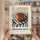 Bolognese Sauce – on Striped Tablecloth, Pantry Illustration, styled in a charming Paris street view