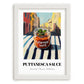 Putanesca Sauce – Italian Outdoor Café Scene, Food Shelf Wall Decor, placed in minimal white frame
