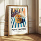 Peanut Butter – on Striped Tablecloth, Pantry Painting