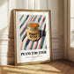 Peanut Butter – on Striped Tablecloth, Food Shelf Still Life