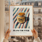 Peanut Butter – on Striped Tablecloth, Food Shelf Still Life, styled in a charming Paris street view