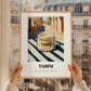 Tahini – Italian Street Café Scene, Kitchen Storage Wall Art, styled in a charming Paris street view