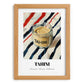 Tahini – on Striped Tablecloth, Grocery Wall Decor, set in oak frame