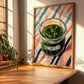 Chimichurri – on Striped Tablecloth, Kitchen Storage Wall Poster, clean layout with no caption