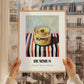 Hummus – on Striped Tablecloth, Pantry Painting, styled in a charming Paris street view