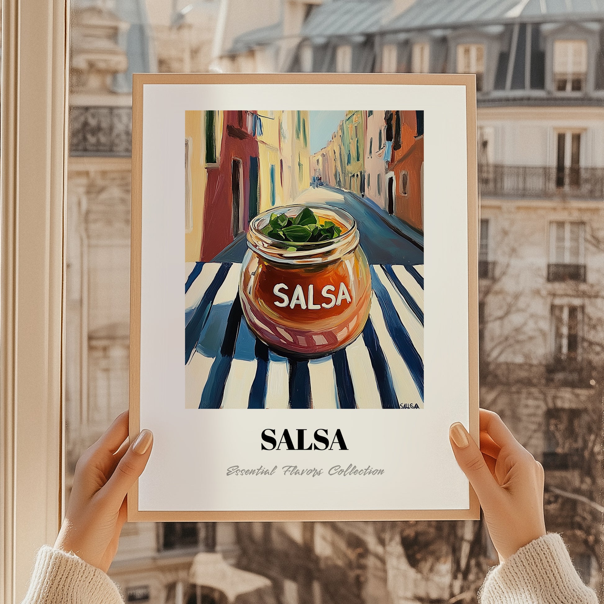 Salsa – Italian Outdoor Café Scene, Larder Still Life, styled in a charming Paris street view
