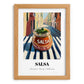 Salsa – Italian Outdoor Café Scene, Larder Still Life, set in oak frame