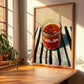Relish – on Striped Tablecloth, Dry Goods Illustration, clean layout with no caption