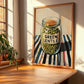 Green Lentils – on Striped Tablecloth, Pantry Wall Decor, clean layout with no caption