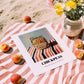 Chickpeas – on Striped Tablecloth, Pantry Illustration, unframed on coastal sand