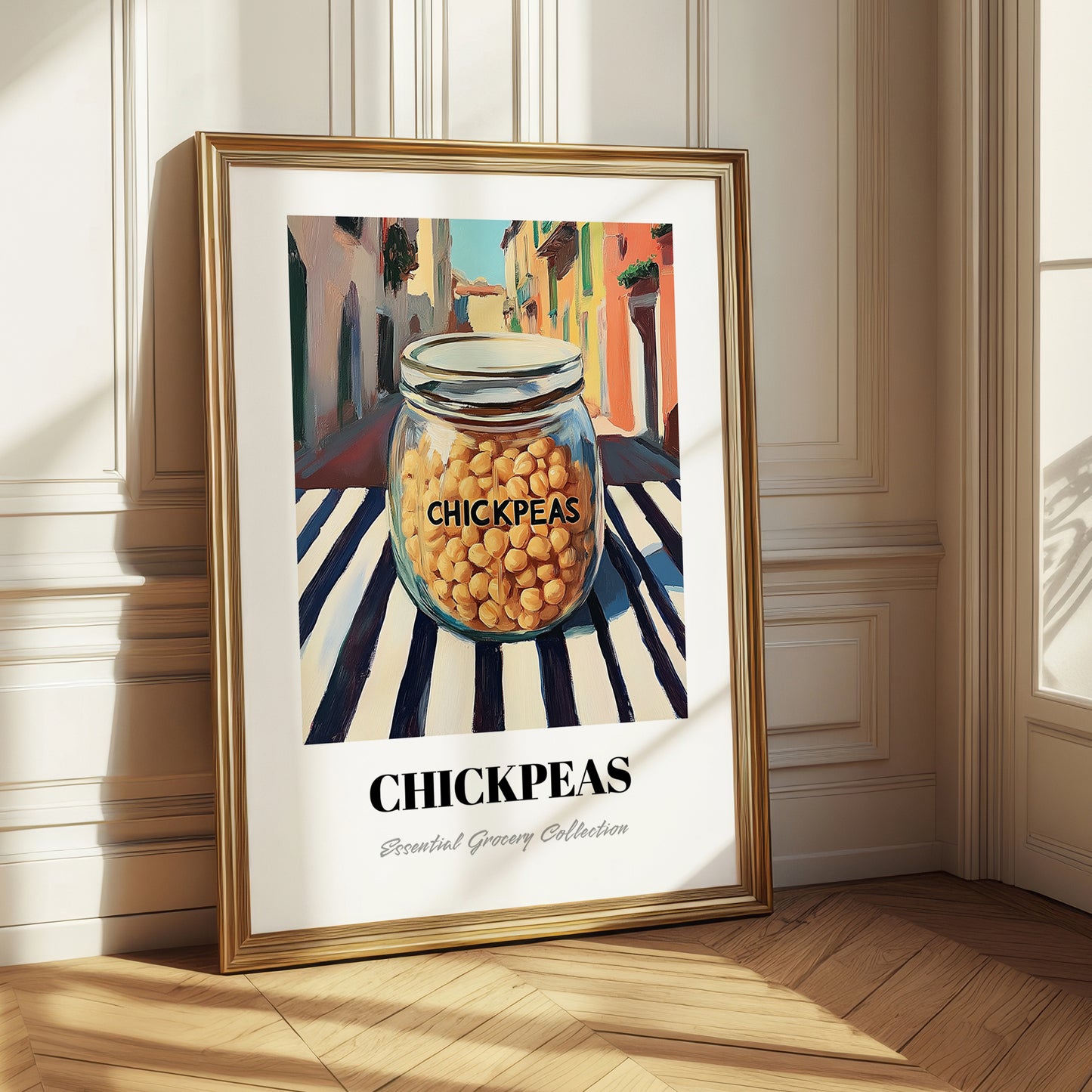 Chickpeas – Italian Outdoor Café Scene, Food Shelf Art