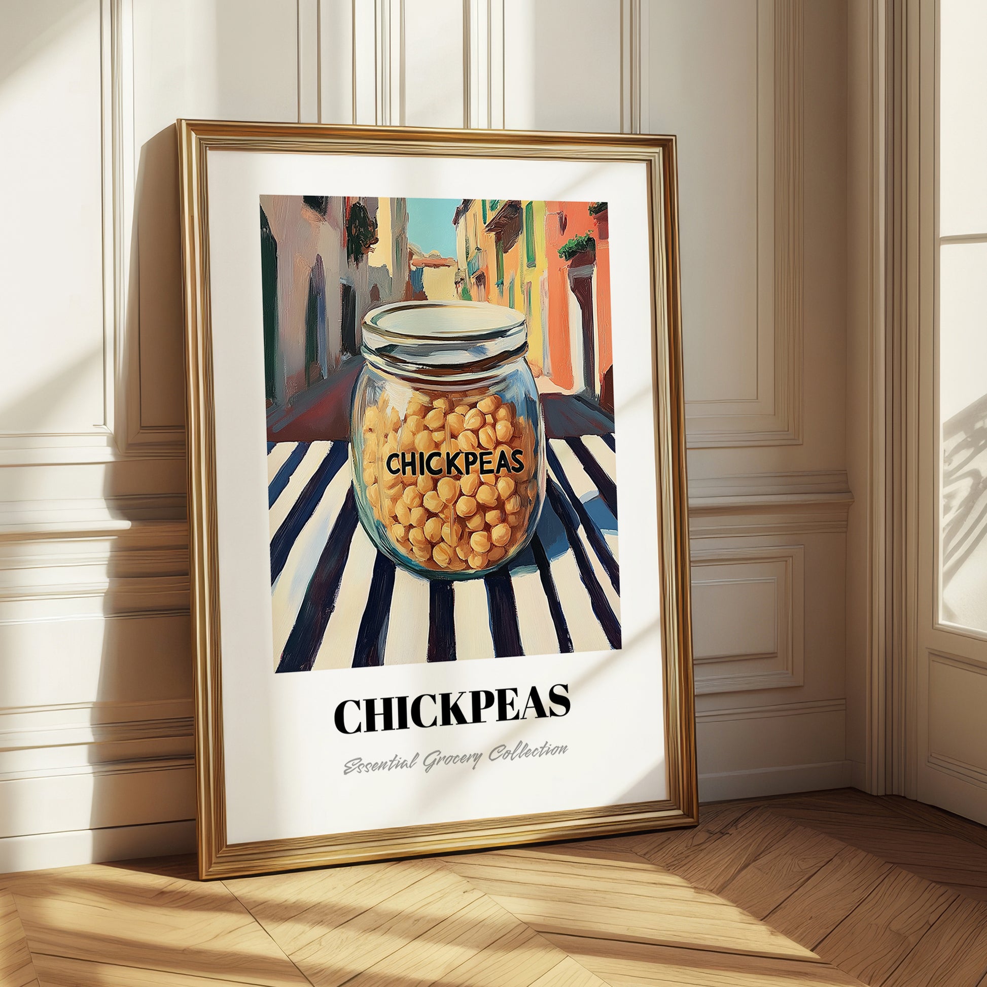 Chickpeas – Italian Outdoor Café Scene, Food Shelf Art