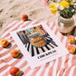Chickpeas – Italian Outdoor Café Scene, Food Shelf Art, unframed on coastal sand