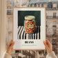 Beans – on Striped Tablecloth, Ingredients Corner Wall Decor, styled in a charming Paris street view