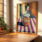 Beans – Italian Café on the Corner, Food Shelf Wall Illustration, clean layout with no caption