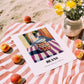 Beans – Italian Café on the Corner, Food Shelf Wall Illustration, unframed on coastal sand