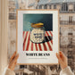 White Beans – on Striped Tablecloth, Grocery Painting, styled in a charming Paris street view