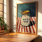 White Beans – on Striped Tablecloth, Grocery Painting, clean layout with no caption