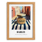 Barley – Italian Outdoor Café Scene, Ingredients Corner Still Life, set in oak frame