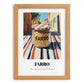 Farro – Italian Café on the Corner, Grocery Illustration, set in oak frame