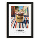 Farro – Italian Café on the Corner, Grocery Illustration, in sleek black frame