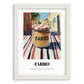 Farro – Italian Café on the Corner, Grocery Illustration, placed in minimal white frame