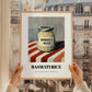 Basmati Rice – on Striped Tablecloth, Shelf Stock Wall Decor, styled in a charming Paris street view
