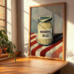Basmati Rice – on Striped Tablecloth, Shelf Stock Wall Decor, clean layout with no caption