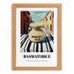 Basmati Rice – Italian Street Café Scene, Pantry Wall Decor, set in oak frame