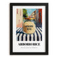 Arborio Rice – Italian Outdoor Café Scene, Kitchen Storage Poster, in sleek black frame