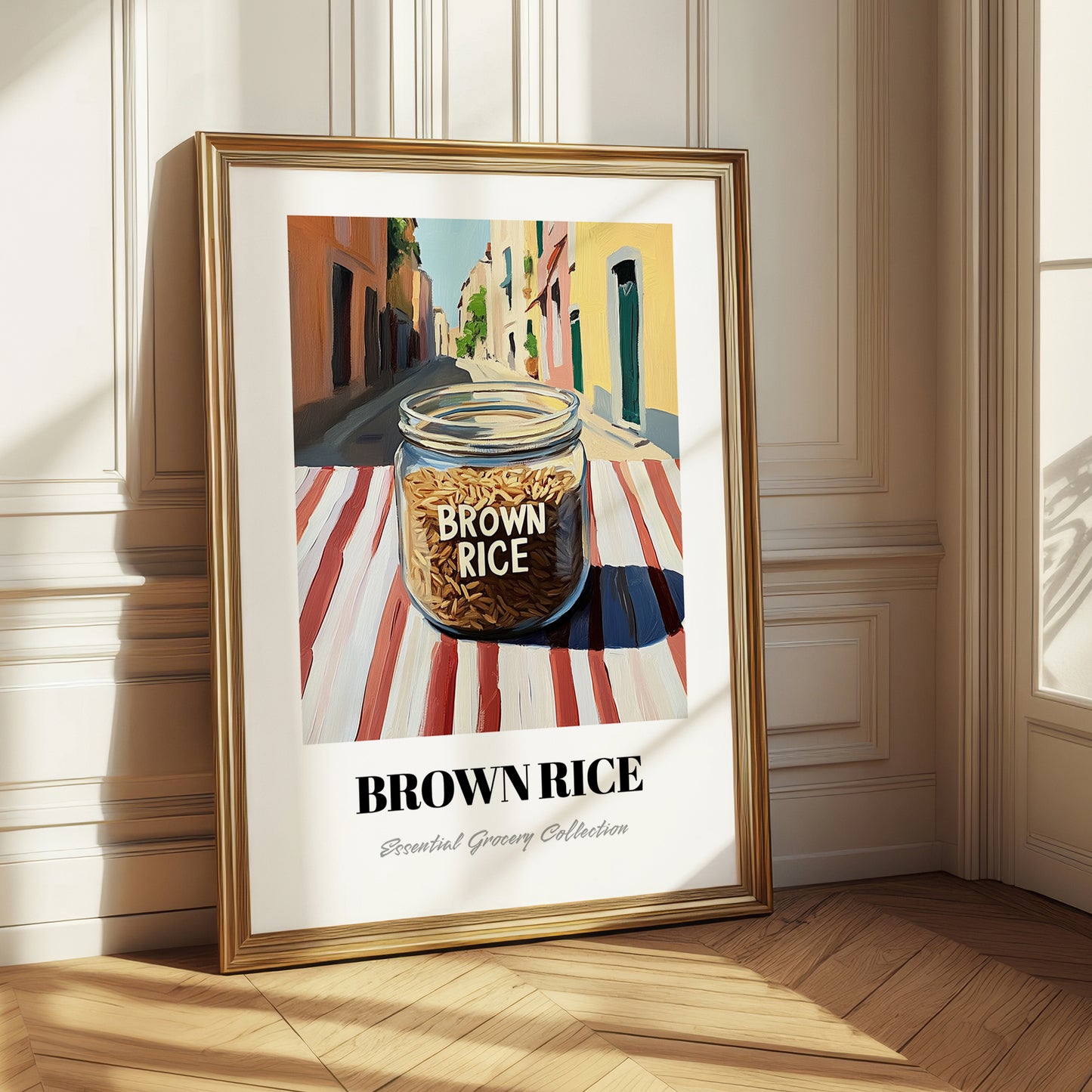 Brown Rice – Italian Urban Café Scene, Kitchen Storage Illustration