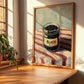 Black Rice – on Striped Tablecloth, Pantry Painting, clean layout with no caption