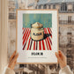 Flour – on Striped Tablecloth, Dough Poster, styled in a charming Paris street view