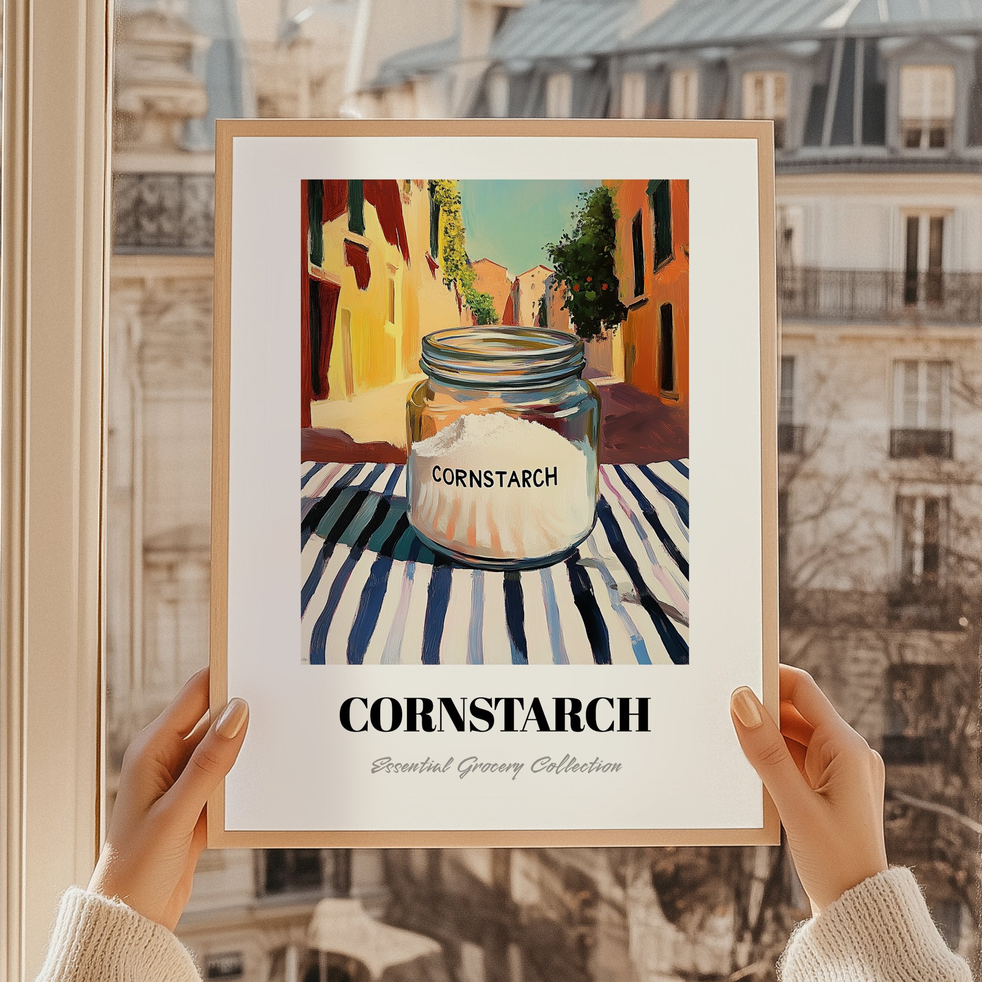 Cornstarch – Italian Café on the Corner, Dough Illustration, styled in a charming Paris street view