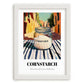 Cornstarch – Italian Café on the Corner, Dough Illustration, placed in minimal white frame