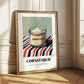 Cornstarch – on Striped Tablecloth, Dough Print