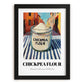 Chickpea Flour – Italian Café on the Corner, Dough Illustration, in sleek black frame