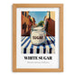 White Sugar – Italian Café on the Corner, Sweetener Poster, set in oak frame