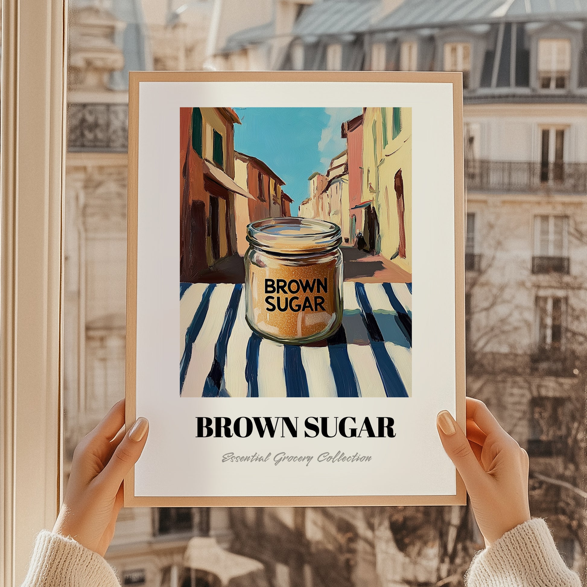 Brown Sugar – Italian Café on the Corner, Sweetener Wall Decor, styled in a charming Paris street view