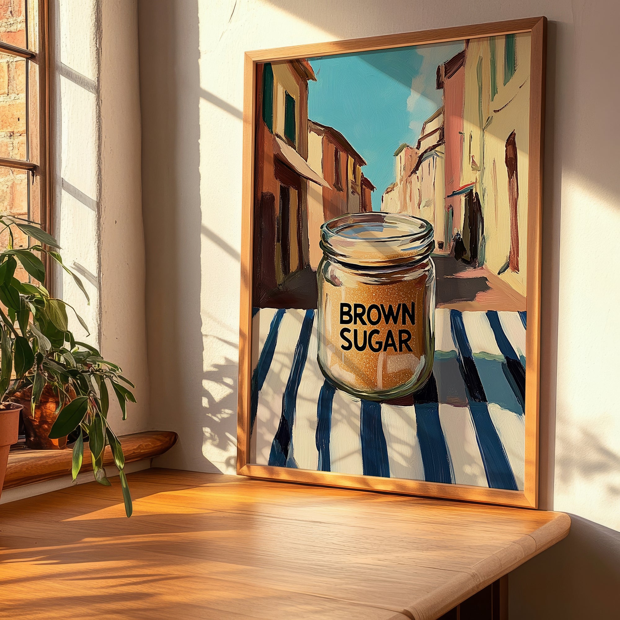 Brown Sugar – Italian Café on the Corner, Sweetener Wall Decor, clean layout with no caption